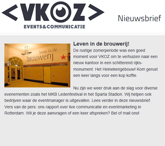 VKOZ nieuwsbrief herfst 2018